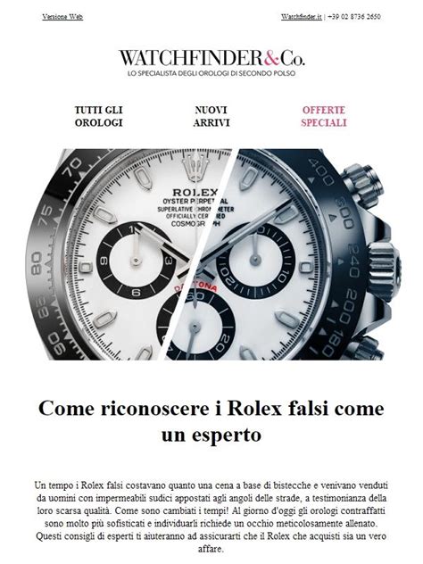 rolex falsi san marino|In evidenza: come riconoscere un Rolex falso.